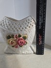 Vintage Heart Shaped Porcelain Vase With Roses