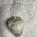 Monogram    s    Strawberry Emery   Pincushion Hand Embroidery On Linen 3-1 2   