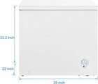 7 0 Cu Ft Chest Freezer Garage Ready Deep Frozen Food Storage Adjustable White