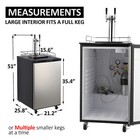  6 1 Cf Beer Kegerator Dual Tap Draft Beer Dispenser Full Size Stainless Steel  