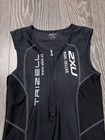 Mens 2xu Trisuit Sleeveless Compression Thriathlon Suit Tri Cycling Black Size M