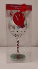 New Hand Painted Christmas Presents 28 Oz Holiday Clear Wine Glass Approx 10 