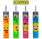 4 X Clipper Lighters Jet Flame Emoji s Design Full Size Refilable Adjustable New