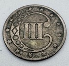 1852 3 Cent Silver Coin  trime 