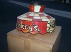 Original 1980s 1990s Tiffany Shakeys Pizza Hanging Lamp Light