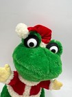 Dan Dee Animated Singing Dancing Christmas Frog Jeremiah Bullfrog Eyes Move Rare