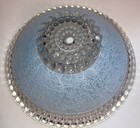 Vintage Frosted Glass Shade Art Deco Ceiling Light Fixture Powder  Blue Hobnail