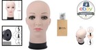 Bald Mannequin Head Beige 21 In Soft Pvc Wig Making Makeup Practice