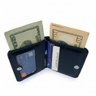 Slim Rfid Bifold Wallet For Men     Genuine Leather- Minimalist Id Card Holder