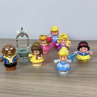 Disney Fisher Price Little People Princess Lot  7  Belle Beast Snow White Aurora