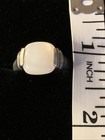 Vintage White Mother Of Pearl Sterling Silver Ring Size 9 Beautiful  925