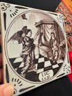 Antique Rare 18th Century Biblical Dutch Delft Manganese Angel Tile Luke 1  31