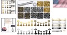 Leather Craft Essential - 480 Double Cap Rivets In 4 Colors And Setting Tools