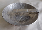 Vintage Wendell August Forge Metal Ashtray W  Pinecone Design