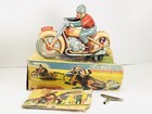     technofix Ge 255- Tin Motorcycle With Key- Original Box  Us Zone Germany    