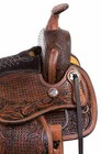 Western Leather Barrel Saddle Horse Hand Tooled Tack Set 10  -18  Free Ship