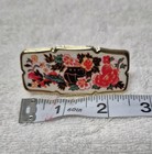Vintage Lipstick Holder With Mirror Floral Design Gold Tone Beautiful 