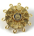 Rotary International Pin   Starburst Filigree   Goldtone   1 25    New Old Stock