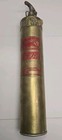 Vintage Randolph 2 Quart Brass Fire Extinguisher With Wall Bracket Holder Empty