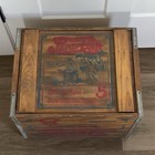 Original Pepsi-cola Wooden Advertising Crate W  Lid 5 Cent Vintage Soda
