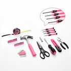 Hangying 39 Piece Pink Tool Set For Women  All Purpose Household Hand Tool Ki   