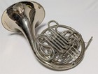 Vintage 1950s King Hn White Double French Horn F bb 4 Rotary Valve Silver 369831