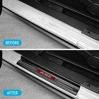 2 Pcs Stainless Steel Door Sill Protector Compatible With Jeep Wrangler Jk Jku S
