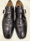 Magnanni Marco Single Monk Strap Loafers Black Brown Leather 11m Spain