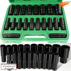 20pcs 1 2  deep Impact Sockets Set Drive Metric 8mm-32mm Deep 6-point Set W case