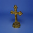 Rustic Cast Iron Tabletop Cross Small Heavy Ornate