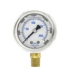 Liquid Filled Lower Mount Pressure Gauge With 2  Dial  0-3000 Psi  1 4  Male Npt