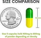Size 0 Green   Yellow Empty Gelatin Pill Capsules Kosher Gluten-free Halal Gel