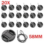 20pcs 58mm Snap-on Lens Cap For Canon Nikon Sony Pentax Fujifilm Lense New