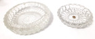 2x Vintage Round Shiny Glass Ashtray 7 1 2 Inch And 5 1 2 Inch Made In Romania
