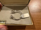 Vintage Elco Sterling Silver Key Chain W Engravable Fob   Toggle In Original Box