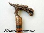 Vintage Wooden Walking Stick Cane Designer Dragon Head Antique Handle Style Gift