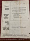 Vintage Craftsman Sears 10-inch Motorized Table Saw Owners Manual 1975 Oem