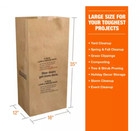 30 Gal  Paper Lawn And Leaf Bags - 20 Count  Biodegradable Yard Waste Bags New
