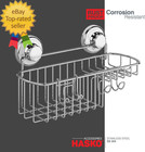 Hasko Suction Cup Shower Caddy Basket For Shampoo  Shower Suction Shelf Organize