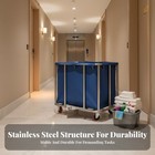 Stainless Steel Linen Cart Easy To Clean For Hotels  Laundries
