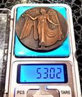 1930s Claude L  on Mascaux Angel French Art Deco  Bronze Medal 50  Mm
