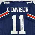 Autographed signed Chris Davis Jr  Auburn Blue College Football Jersey Jsa Coa