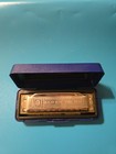 Vintage M Hohner Blues Harp Harmonica Key C Germany In Case