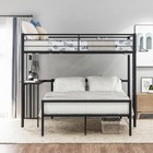 Twin Over Full Metal Bunk Beds Twin Loft Bed W  Desk Full Size Bed Platform Bed