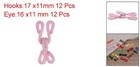 Sewing Hooks And Eye  12pcs - Polyester Covered  pink  27mm Length 