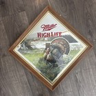 Miller High Life Beer Diamond Wildlife Series Mirror Sign-turkey-   show Time   