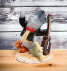 Ceramic Shark Musician Figurine  Home Decor  Gift For Musician  Shark Lover  Whi