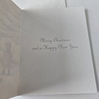 Vintage Little Christmas Card Glittery Winter Scene Kids With Snowman And Puppy