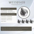 Oven Range Burner Knob W11101439 W10858251 For Whirlpool Maytag Gas Stove 5pcs