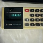 Vintage Casio Personal Mini Pocket Calculator Cm-605 W  Case- Japan